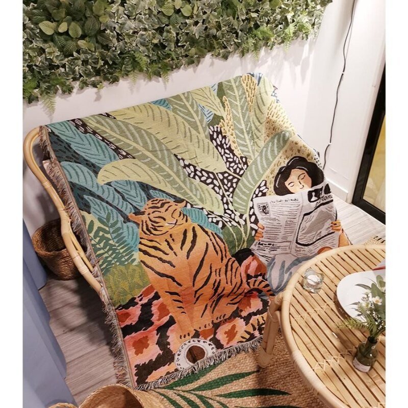 Boho Stil Strickdecke