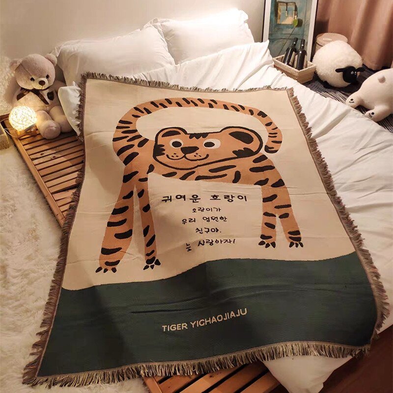 Boho Stil Strickdecke