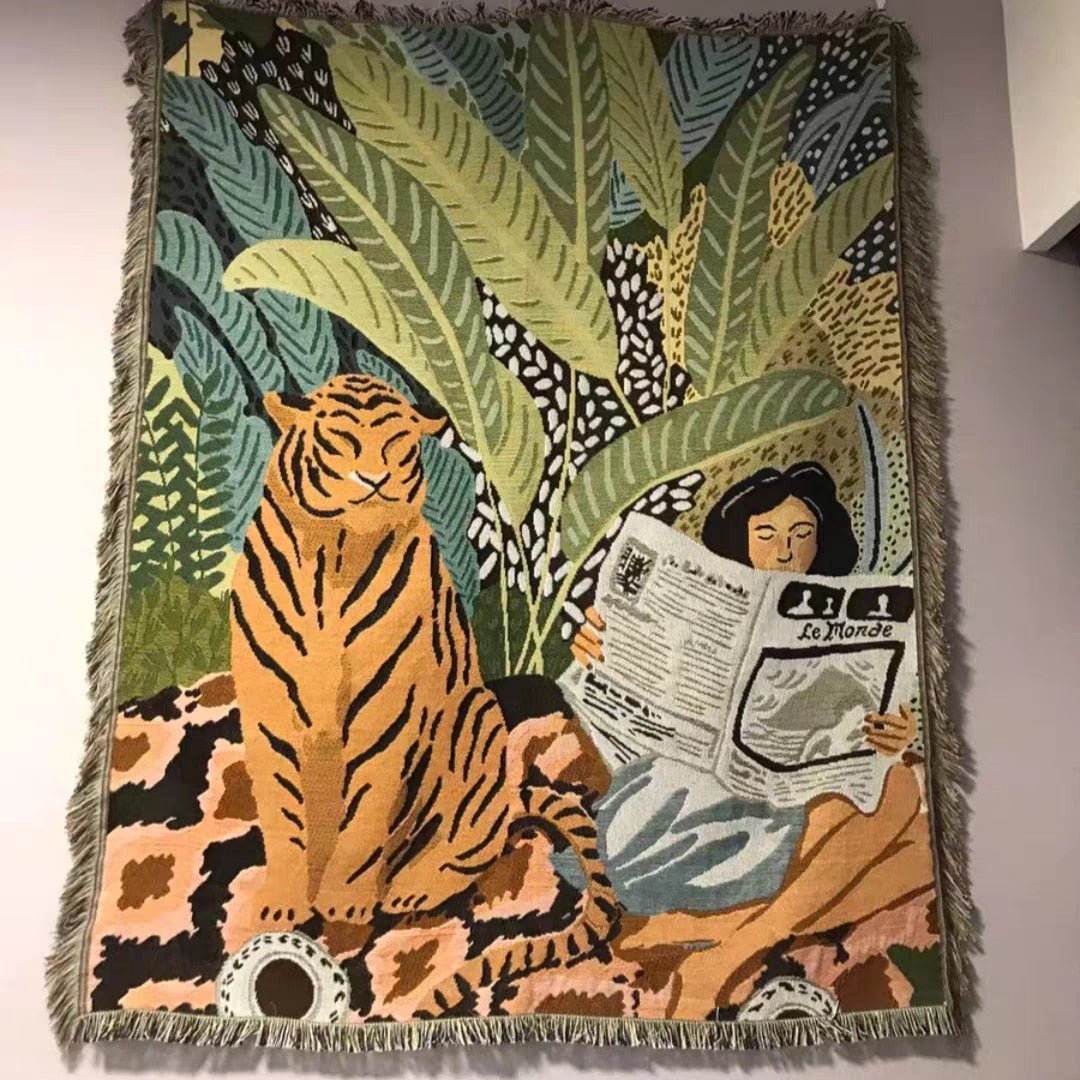 Boho Stil Strickdecke