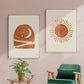 Boho Sonne & Mond Leinwand Poster