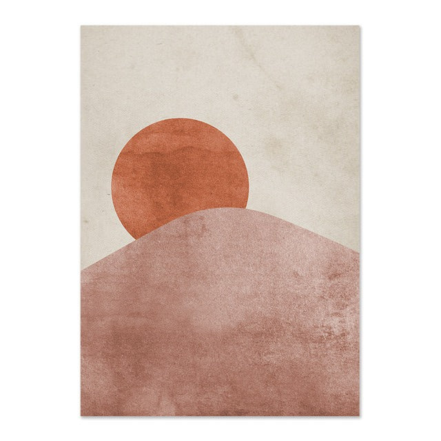 Boho Sonne & Mond Leinwand Poster