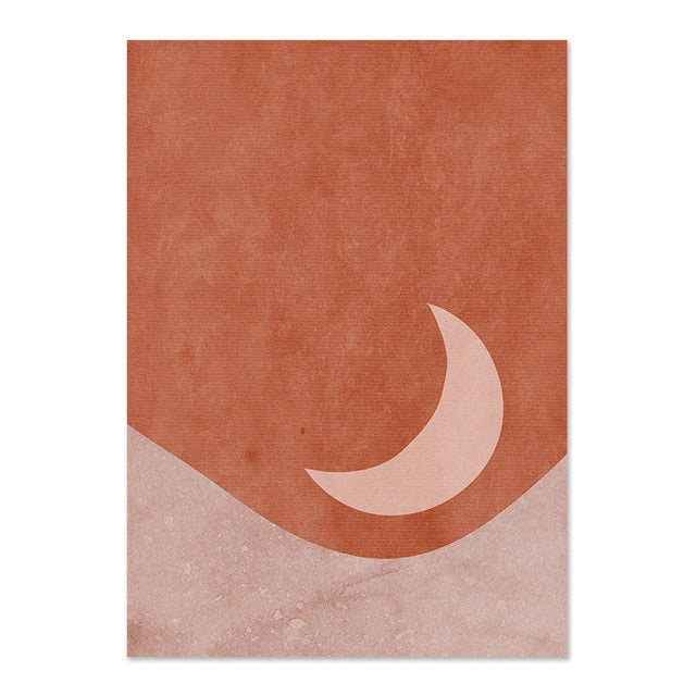Boho Sonne & Mond Leinwand Poster