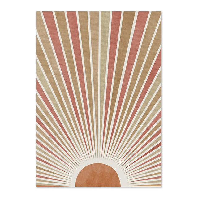 Boho Sonne & Mond Leinwand Poster