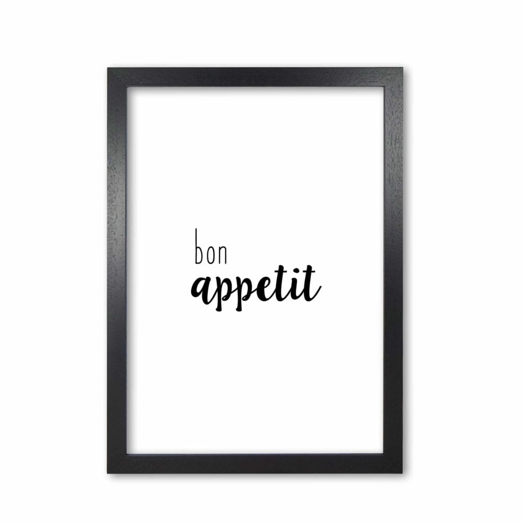 Bon Appetit Food Quote Druck