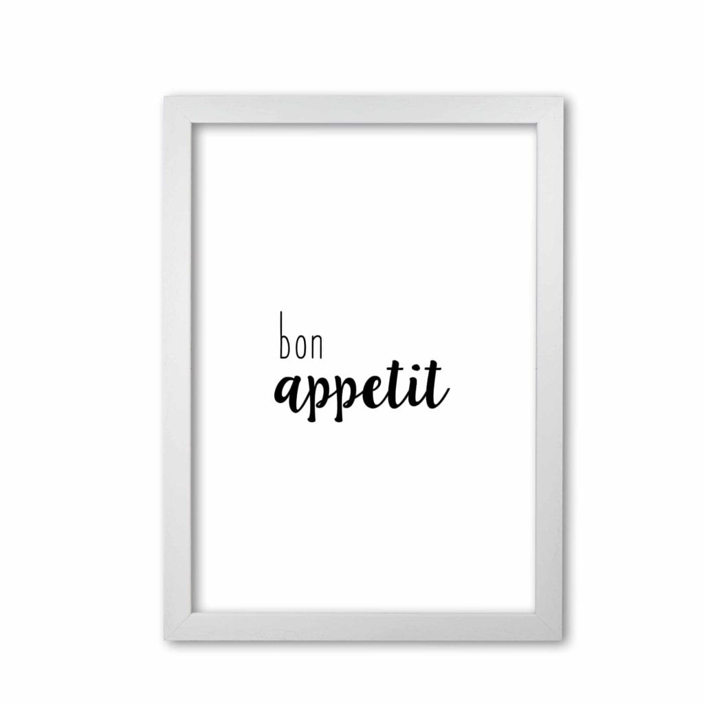 Bon Appetit Food Quote Druck