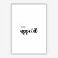 Bon Appetit Food Quote Druck