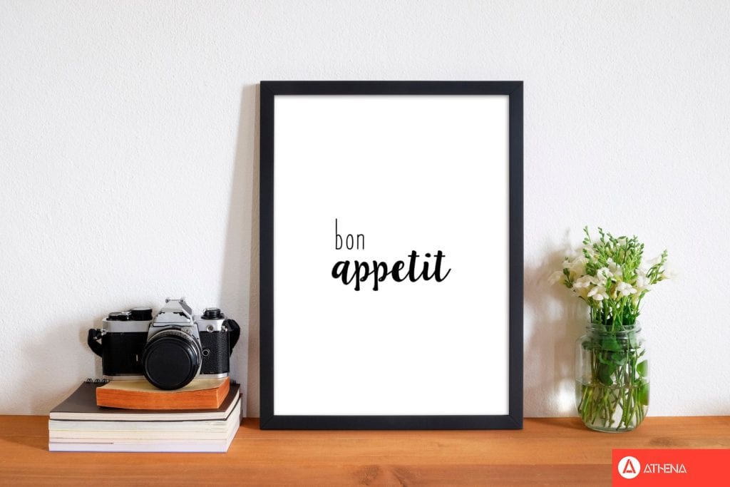 Bon Appetit Food Quote Druck