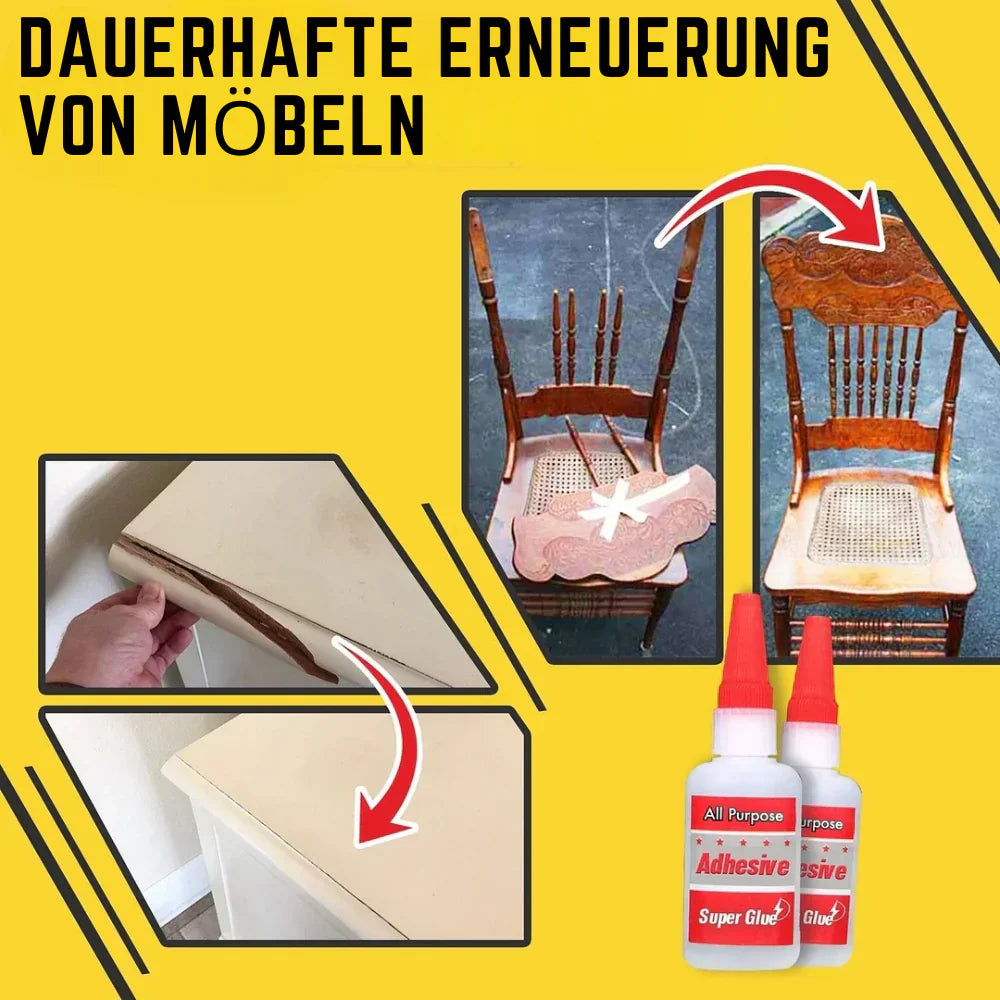 Frendorf | Bondix– Vielseitiger Sekundenkleber für schnelle und starke Reparaturen [1 + 1 Gratis]