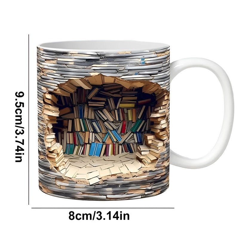 Frendorf | Bibliophilen-Tassen - 3D-Becher mit Bücherregal