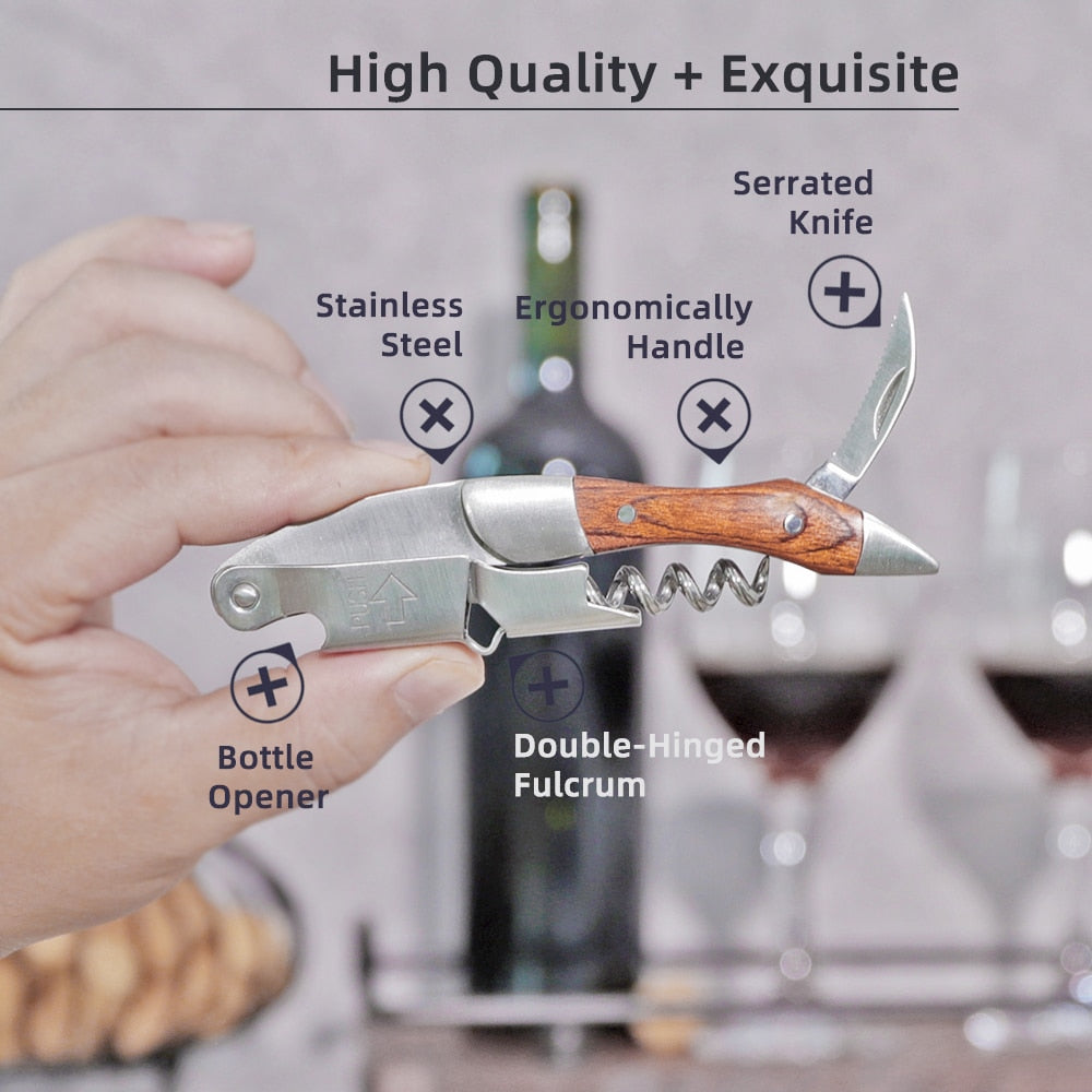Flaschenöffner und Folienabschneider Geschenk für Weinliebhaber Wein Korkenzieher