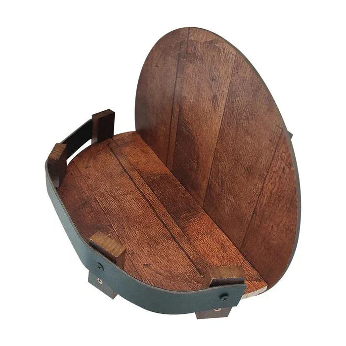 Frendorf | Bourbon Whiskey Barrel Shelf - Rustikales Barzubehör