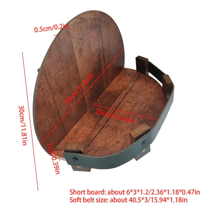 Frendorf | Bourbon Whiskey Barrel Shelf - Rustikales Barzubehör