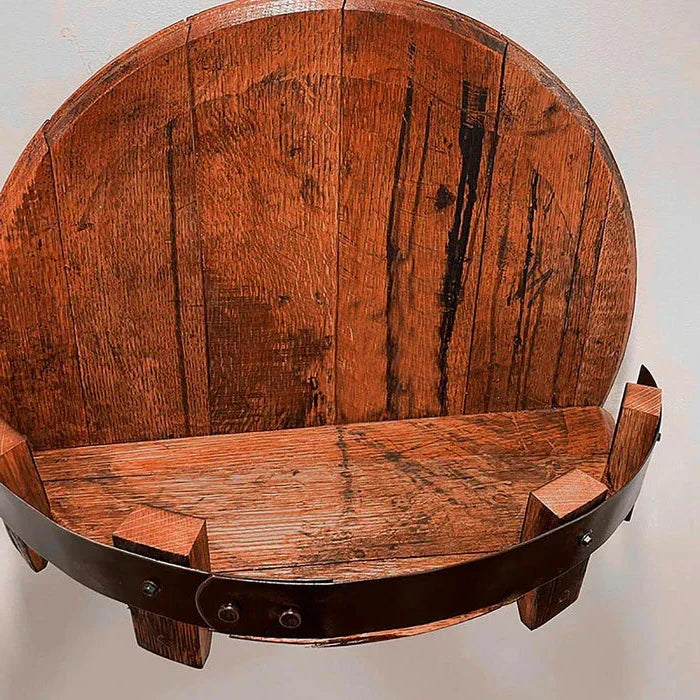 Frendorf | Bourbon Whiskey Barrel Shelf - Rustikales Barzubehör