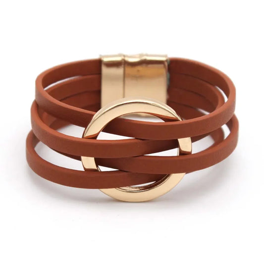 Frendorf | Mehrschichtiges O-Leder Wickelarmband
