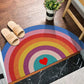 Hellerfarbiger bedruckter Regenbogen- und Wassermelonenfußmatte