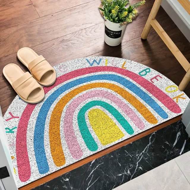 Frendorf | Matopia Regenbogen-Fußmatte | Farbenfrohes Design | Waschbar | Rutschfeste Türmatte