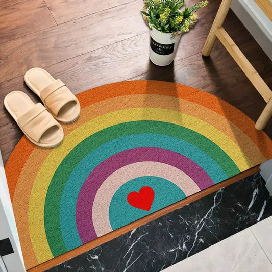 Hellerfarbiger bedruckter Regenbogen- und Wassermelonenfußmatte