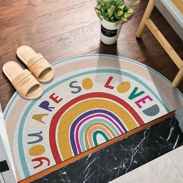 Frendorf | Matopia Regenbogen-Fußmatte | Farbenfrohes Design | Waschbar | Rutschfeste Türmatte