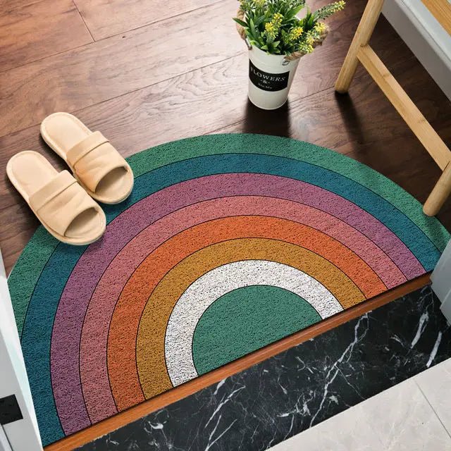 Frendorf | Matopia Regenbogen-Fußmatte | Farbenfrohes Design | Waschbar | Rutschfeste Türmatte