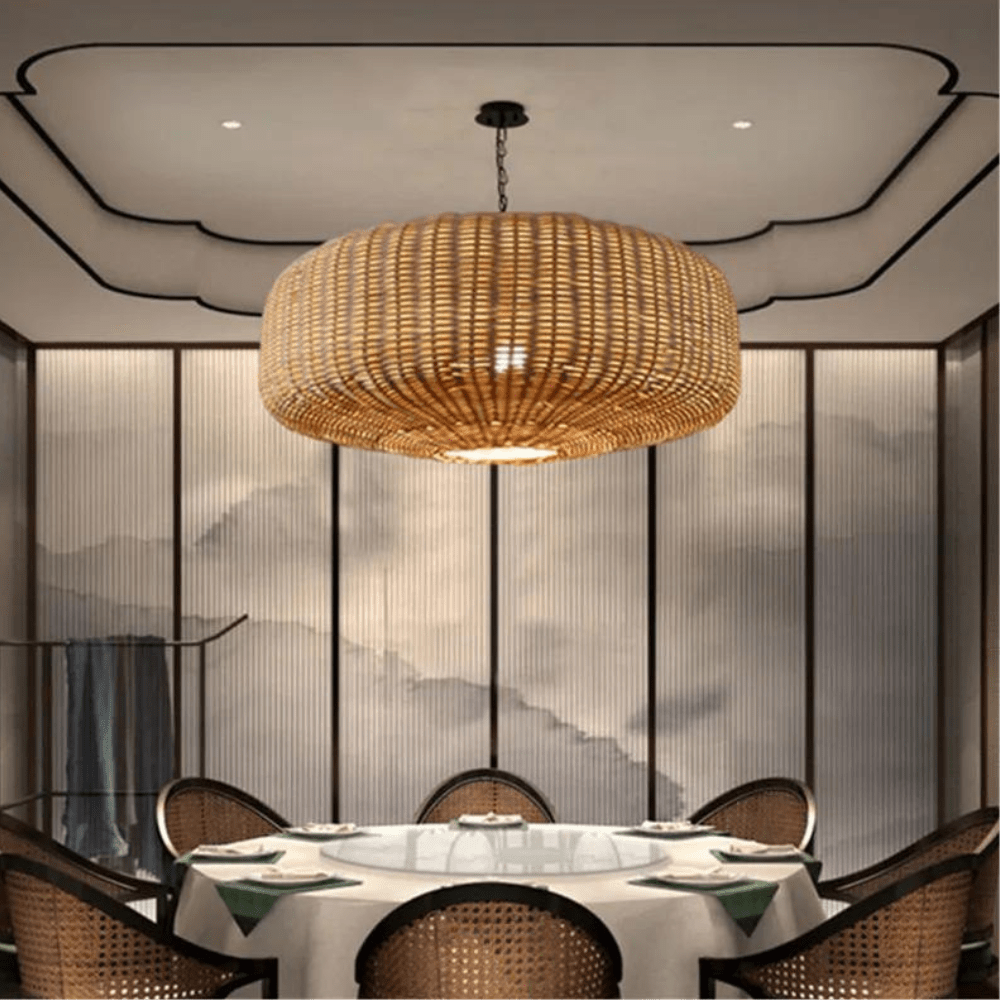 Frendorf | Beleuchten Sie Ihren Raum mit der einzigartigen Eleganz des Rattankronleuchters