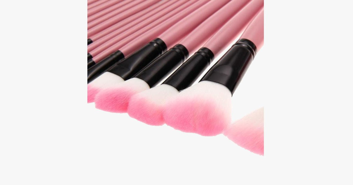 Frendorf | 32-teiliges Professionelles Pink Makeup Pinselset
