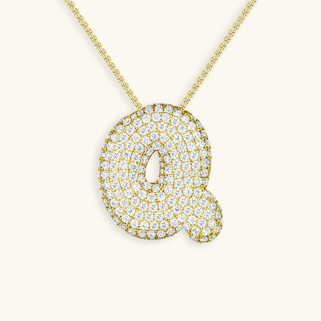Frendorf | Bubble Initial-Diamant-Halskette