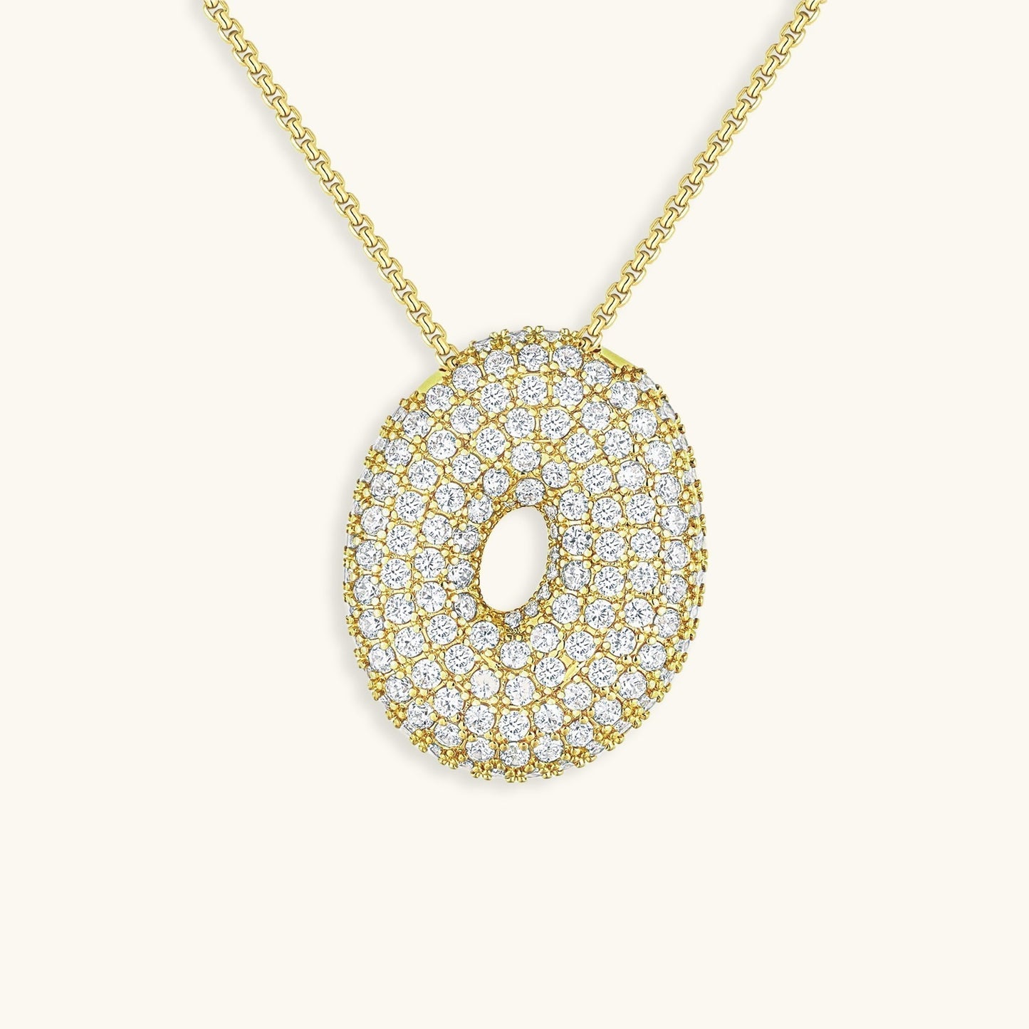 Frendorf | Bubble Initial-Diamant-Halskette