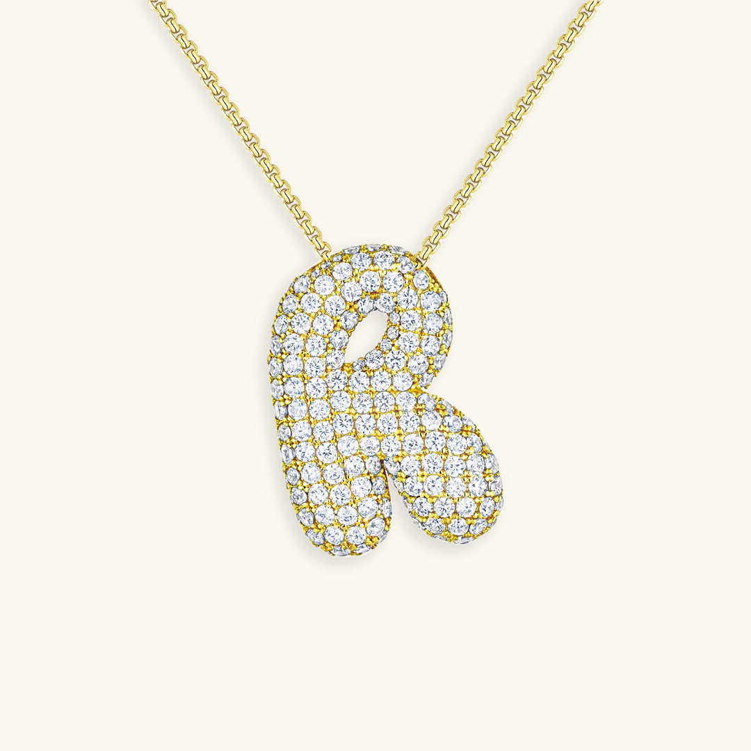 Frendorf | Bubble Initial-Diamant-Halskette