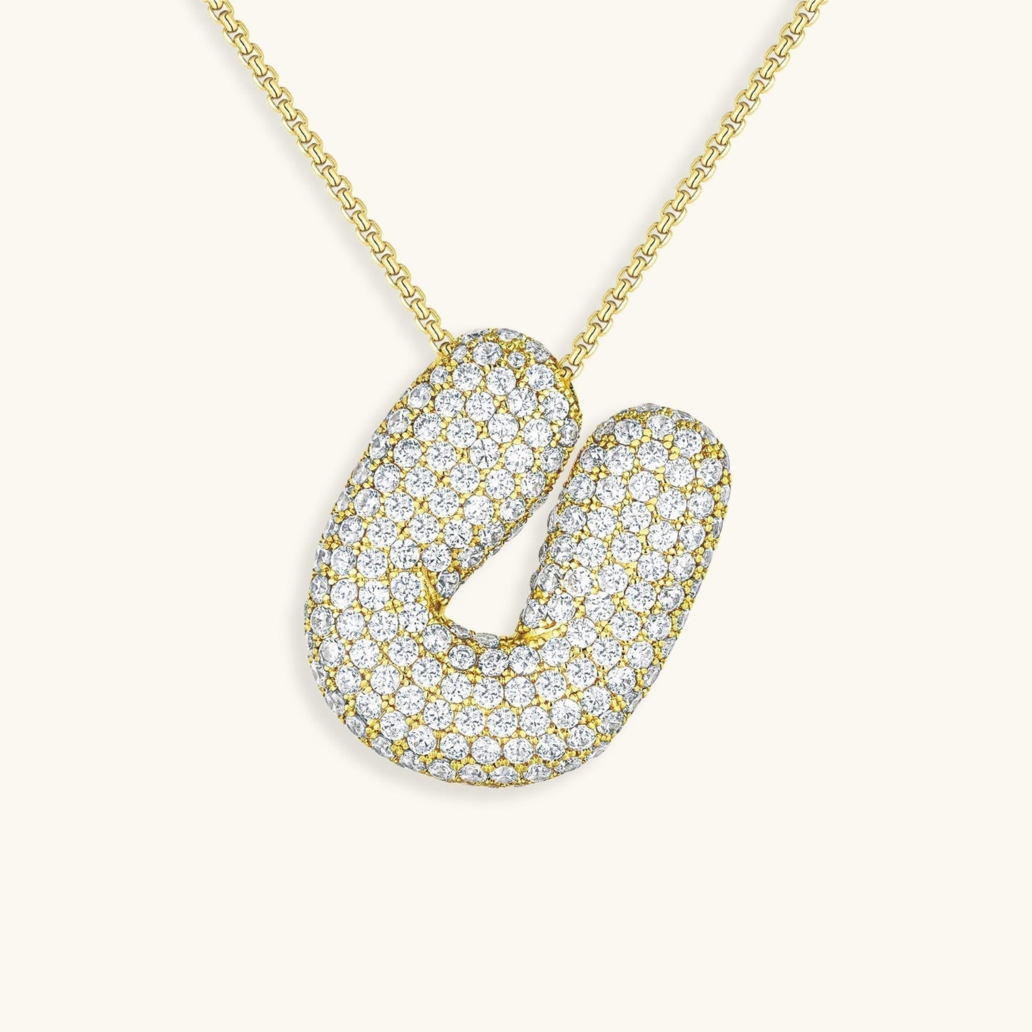 Frendorf | Bubble Initial-Diamant-Halskette