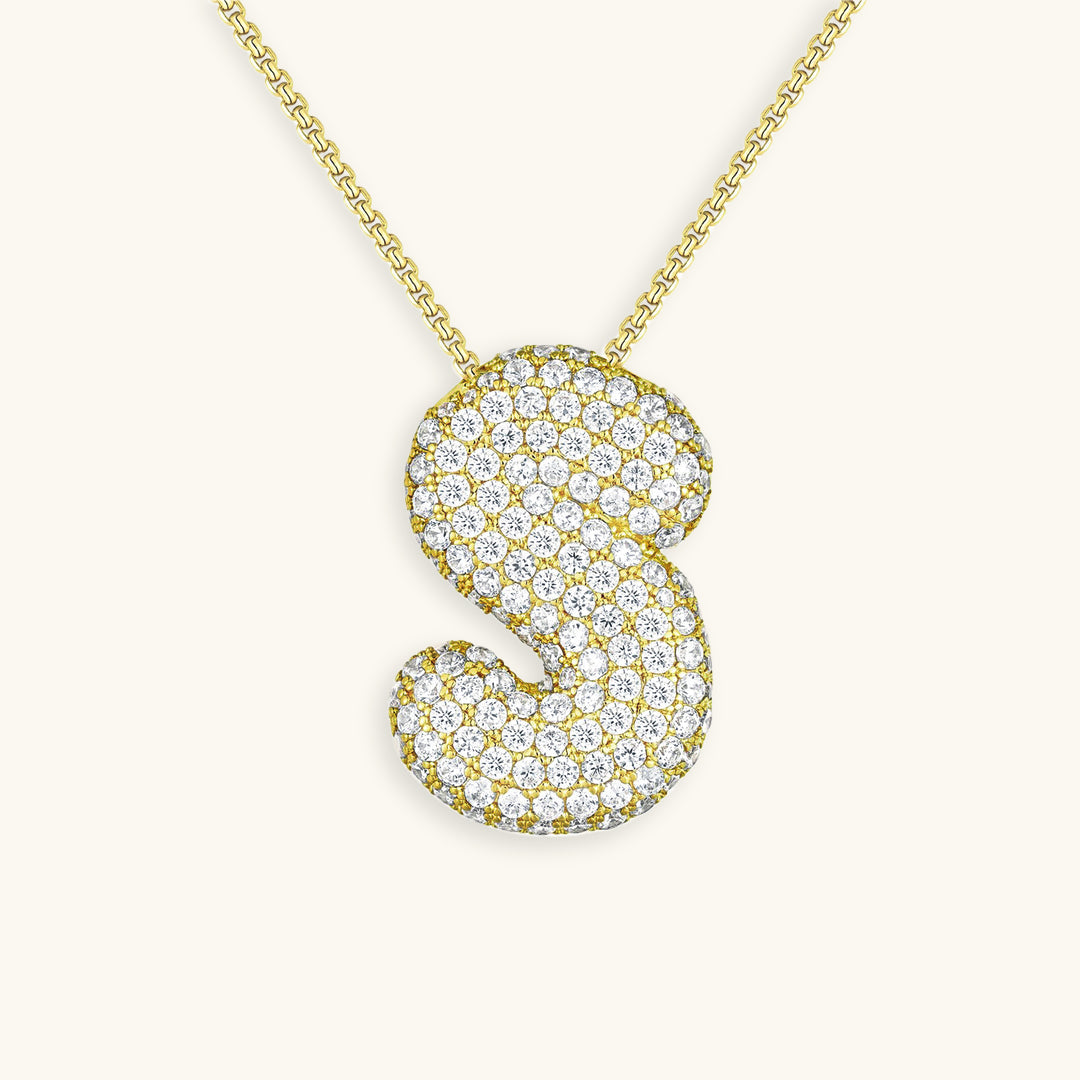 Frendorf | Bubble Initial-Diamant-Halskette