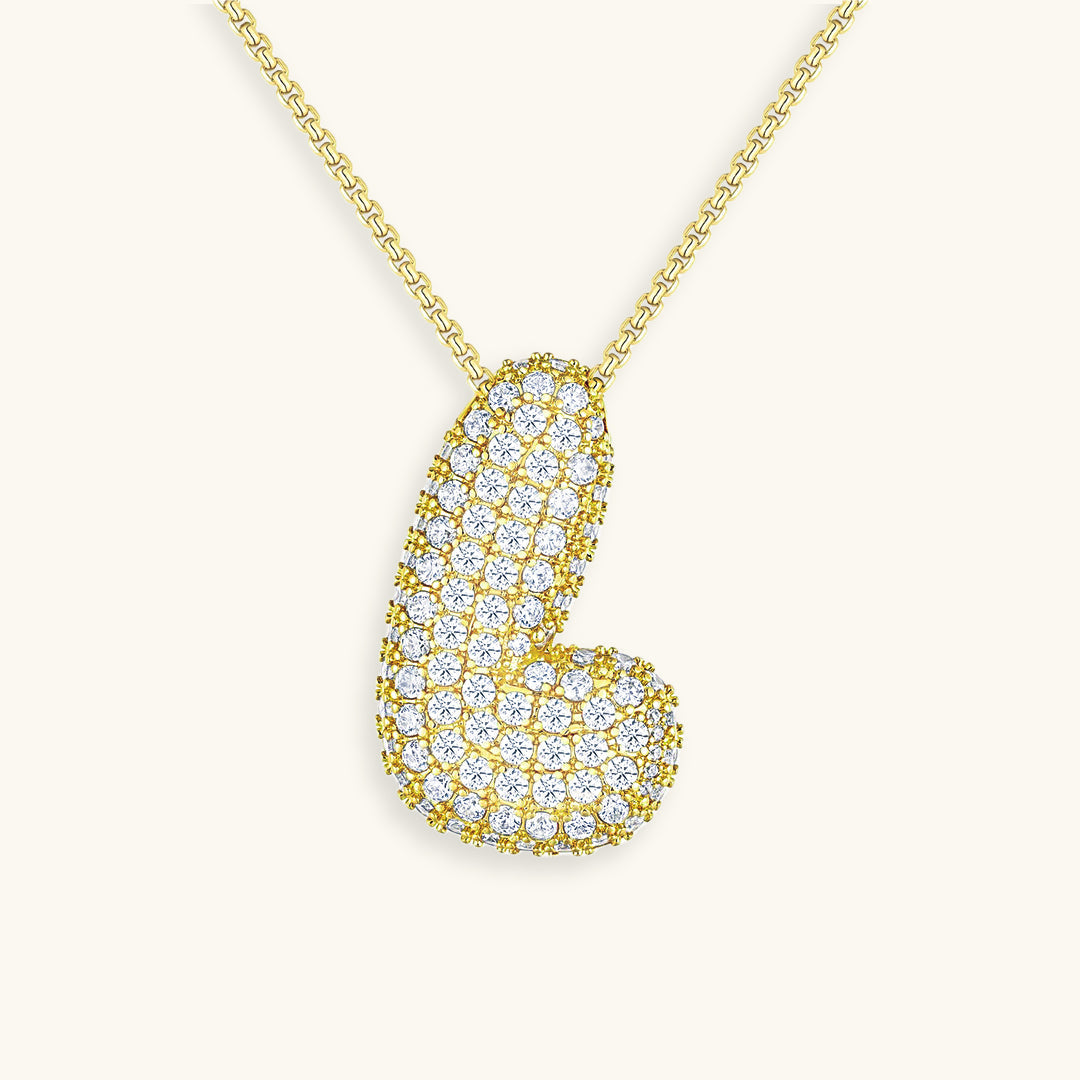 Frendorf | Bubble Initial-Diamant-Halskette