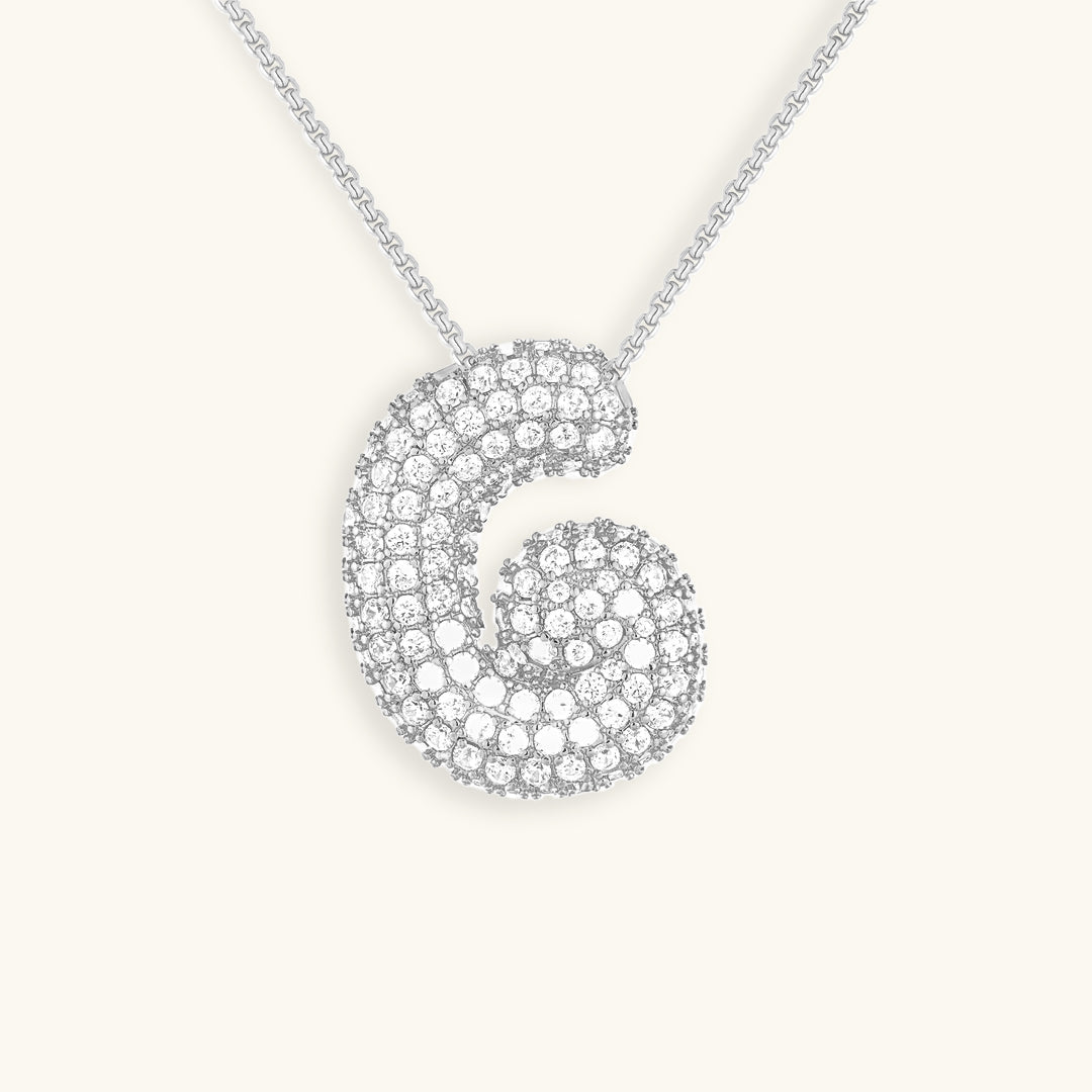 Frendorf | Bubble Initial-Diamant-Halskette