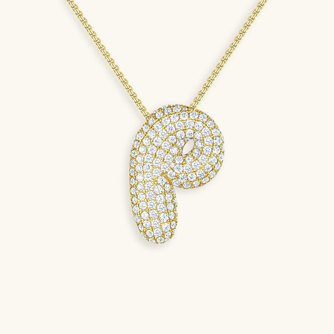 Frendorf | Bubble Initial-Diamant-Halskette