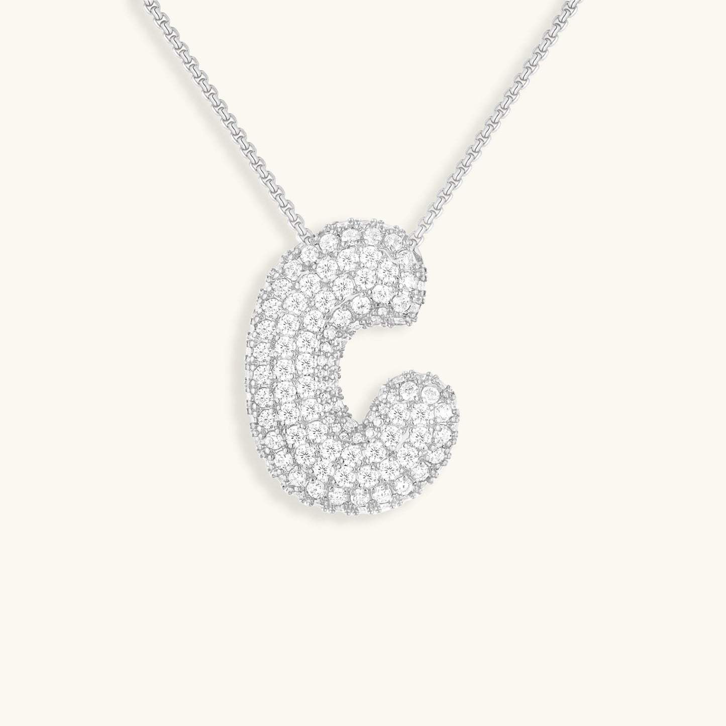 Frendorf | Bubble Initial-Diamant-Halskette