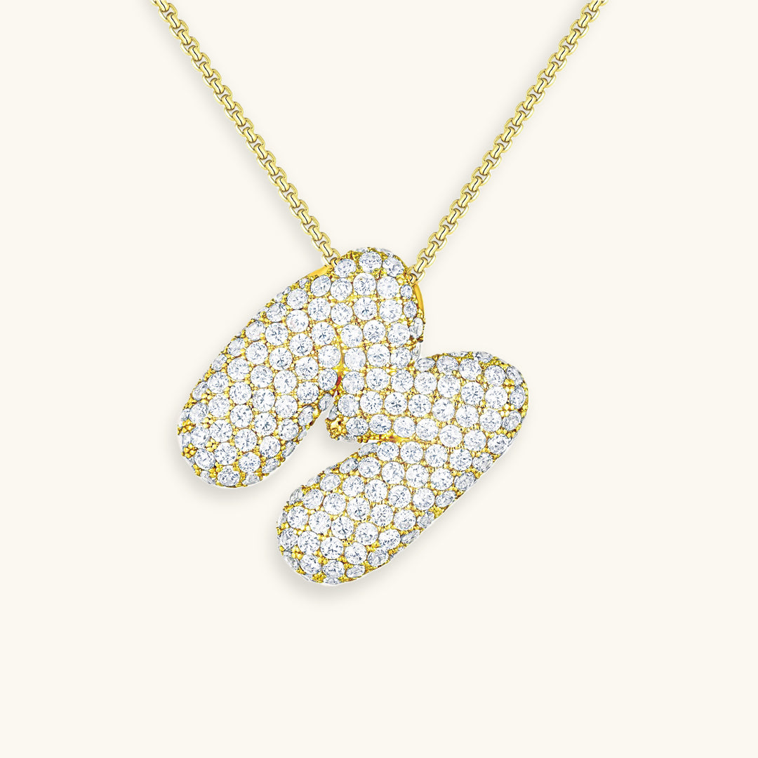 Frendorf | Bubble Initial-Diamant-Halskette