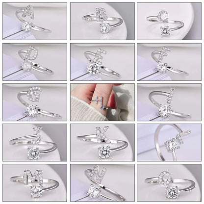 Frendorf | Alphabet-Strass-Silberring