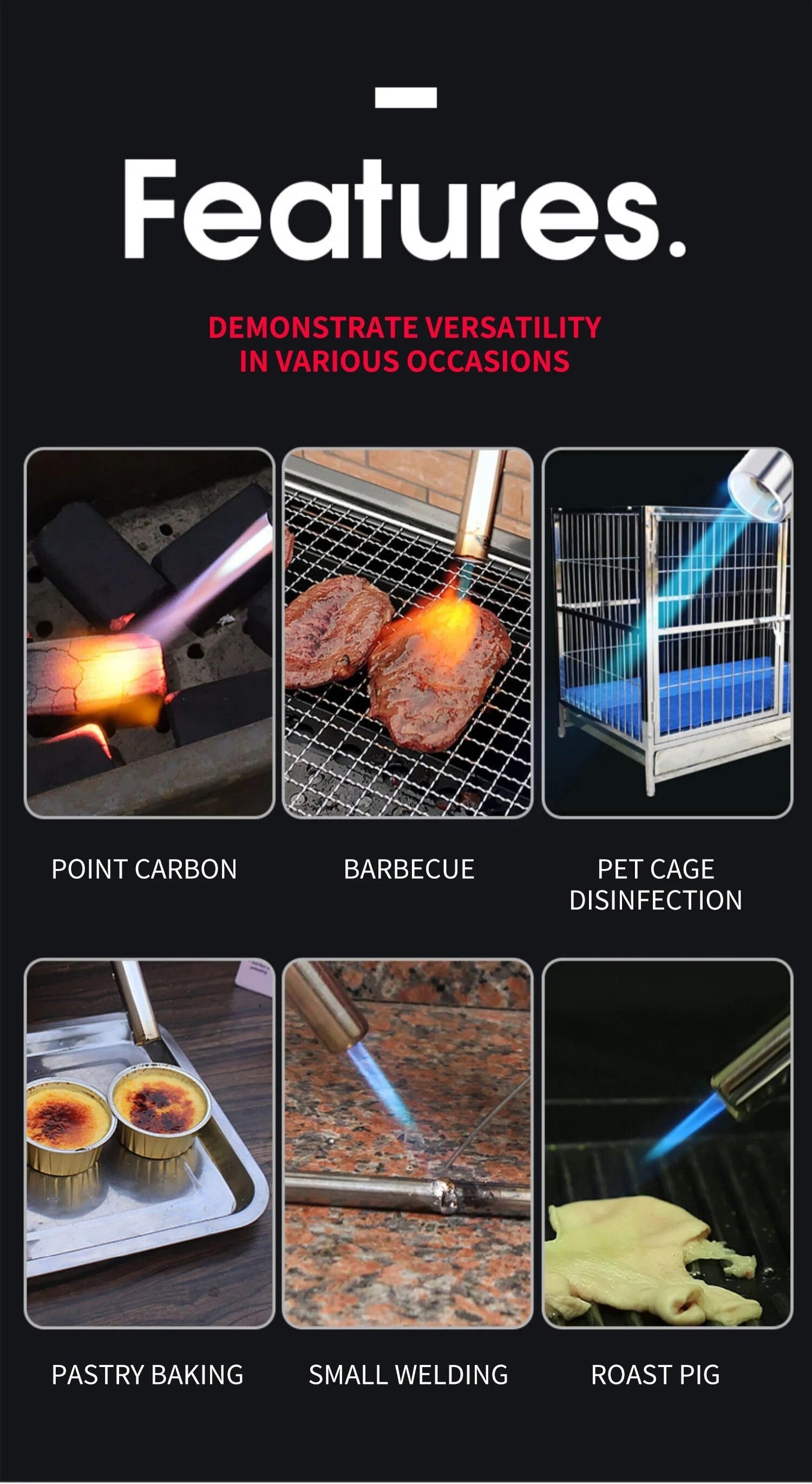 Frendorf | Tragbare Metalle Butangas-Gaskocher – BBQ, Camping und Kochen Flammenwerfer