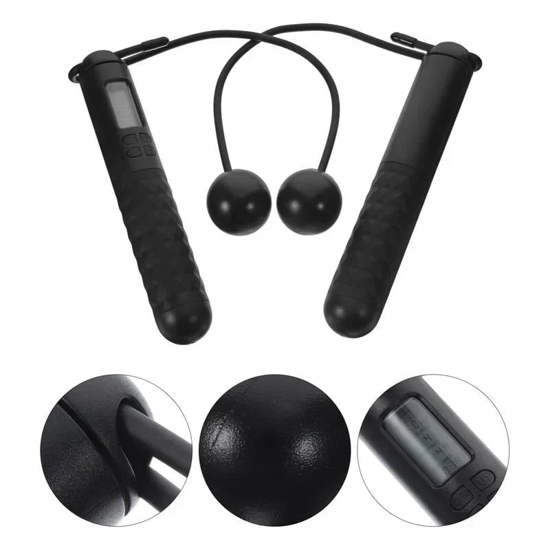 Frendorf | Batteriebetriebene Springseil mit Zähler und Gewichtsbällen