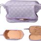 Frendorf | Abiudeng Große Make-up Tasche, Doppelschicht Kosmetiktasche, Reise Make-up Tasche, Leder Make-up Tasche, Kosmetische Reisetaschen, Tragbare Leder Kulturbeutel, Geräumige Kosmetiktasche für Frauen und Mädchen