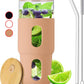 Frendorf | 32Oz Trinkglas Tumbler mit Bambusdeckel und Strohhalm - Silikonhülle - Passt in den Getränkehalter im Auto - Wiederverwendbarer Boba-Smoothie-Becher, auslaufsichere Reisewasserflasche, Iced Coffee Tumbler, BPA-frei - Amber.