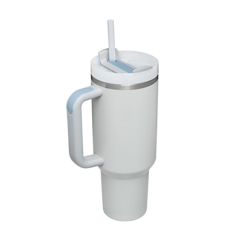 Isolierender Becher mit Griff und Strohhalm | 40 oz