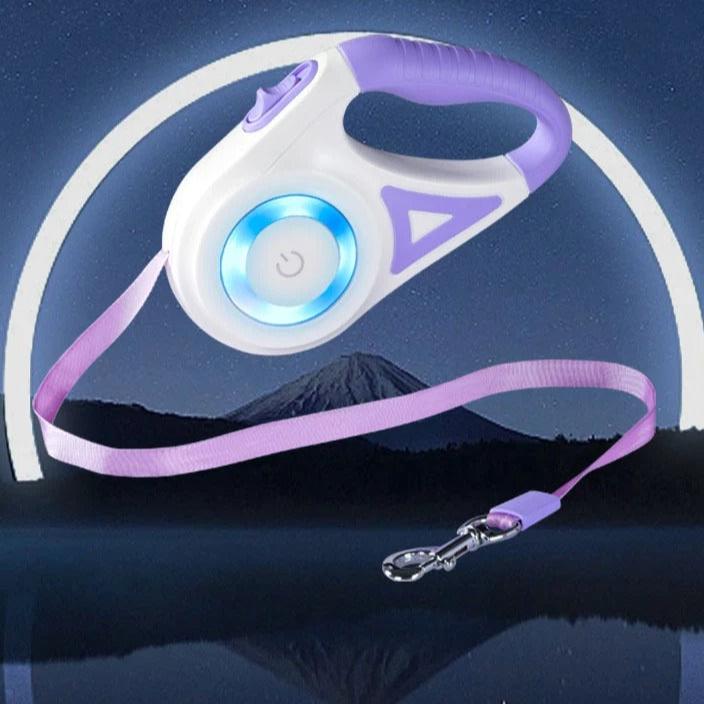 Frendorf | GlowPaw LED Rollleine für Hunde | Beleuchtete, einziehbare Leine | Ergonomisch & Sicher | Für Abendspaziergänge