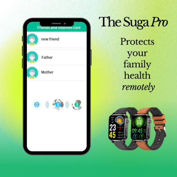 Frendorf | Suga Pro Smart Watch | Schmerzlose Blutzuckermessung & Lasertherapie Behandlung