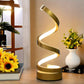 Moderne Spiral Tischlampe – Kreative LED Schreibtischlampe mit sanftem warmem Licht, perfekt für Schlafzimmer, Wohnzimmer und Studien Dekor