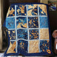 Gold und Marineblau Quilt
