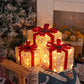 Frendorf | JollyGlow LED Geschenkboxen Set | Weihnachtsbeleuchtung | Deko für Innen & Außen | Set aus 3 Boxen