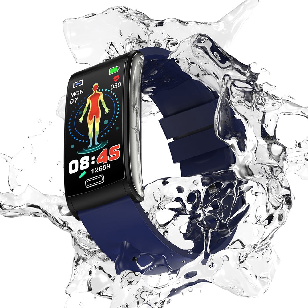 Frendorf | Smart Armband 3-Kanal-EKG Blutdruck Blutsauerstoff Blutzucker Schlaferkennung