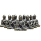 10 Stück Miniatur Messing Sitzende Buddha Statue Figur für Reisen Buddhismus Verehrung Zuhause Büro Schreibtisch Dekoration