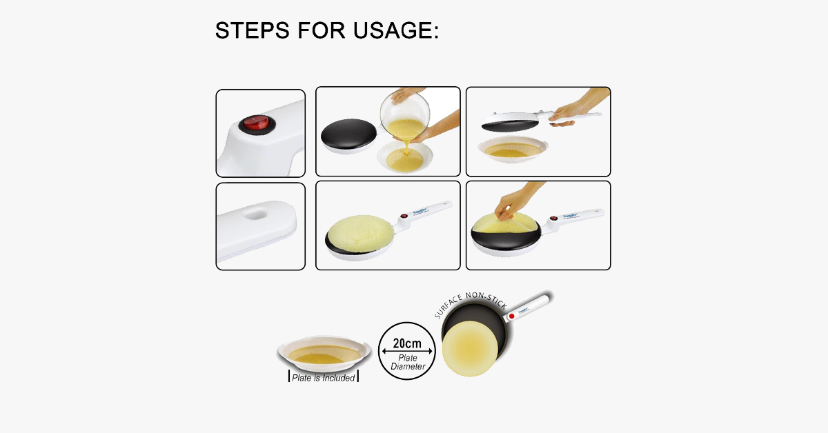 Frendorf | Automatischer tragbarer Crêpe-Maker