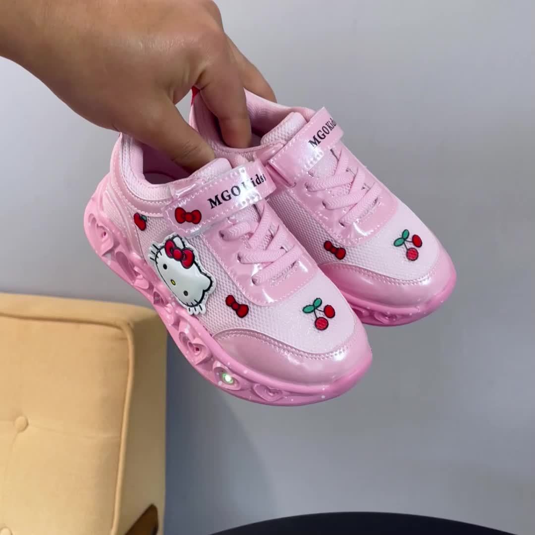 Frendorf | Glühende Hello Kitty Sneakers – Atmungsaktive und gefütterte süße Schuhe